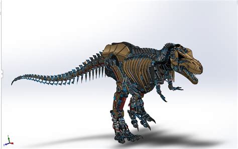 机器恐龙 机械霸王龙 机器恐龙生物_科幻角色模型下载-摩尔网CGMOL