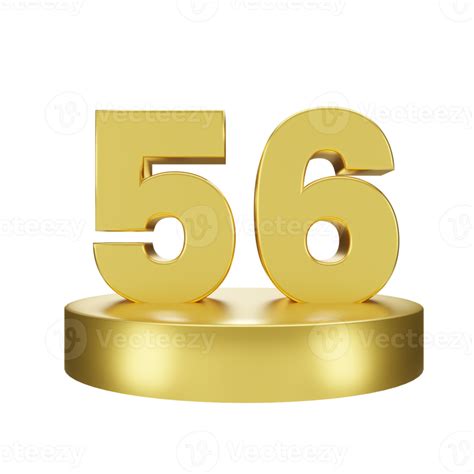 Free number 56 on the golden podium 22286411 PNG with Transparent ...