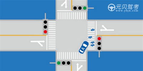 如图所示，驾驶机动车通过交叉路口时右转遇到人行横道有行人通过时，应停车礼让，等行人通过后再通过。