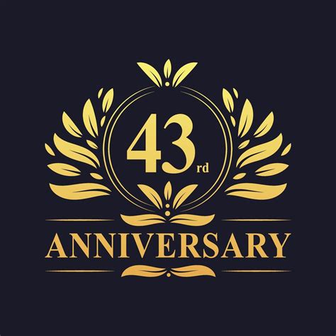 43 years Anniversary Celebration Design. 43 anniversary logo with ...