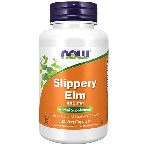 Now Foods Slippery Elm Capsules 400mg (100 Capsules) - RichesM Healthcare