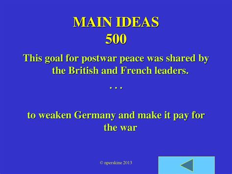 World War I Jeopardy © nperskine ppt download