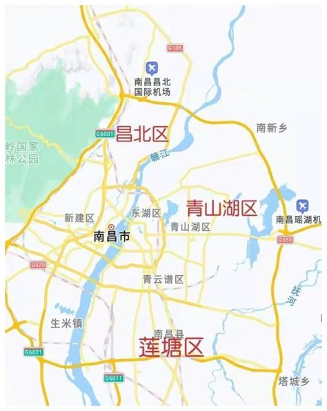 南昌市行政地图