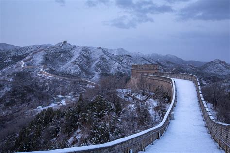 长城冬季雪景覆盖航拍大场景—高清视频下载、购买_视觉中国视频素材中心