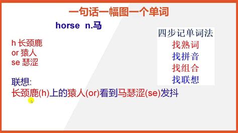 如何快速记住马的英语单词horse_腾讯视频