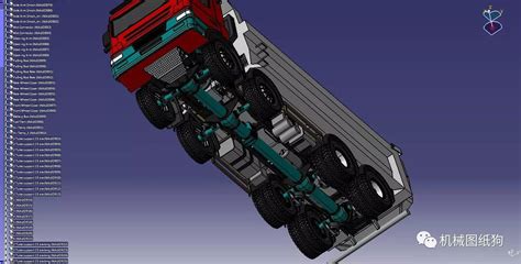 RC遥控车赛车后悬挂系统履车底盘卡车模型3D图纸卡车模型重型拖车_机械兔兔