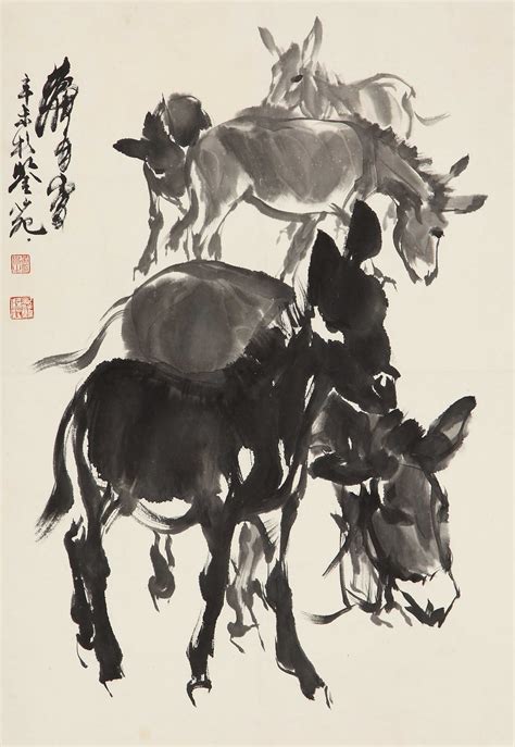 黄胄画驴真迹图片