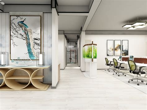 新中式家装改办公室|空间|家装设计|逆凡设计 - 原创作品 - 站酷 (ZCOOL)