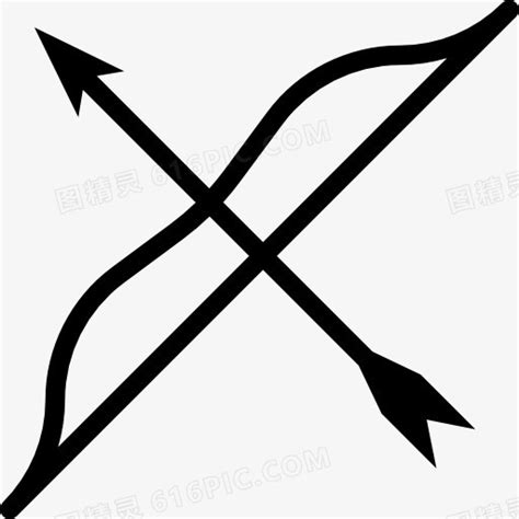 抽象射箭标志矢量徽章的概念弓箭手带运动弓图片-包图网企业站