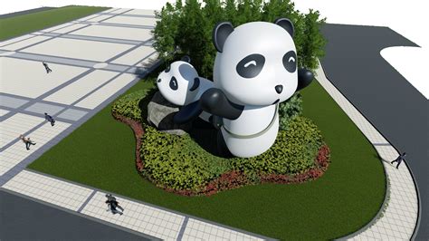 熊猫主题雕塑|空间|其他空间|水瓶座洋叔 - 原创作品 - 站酷 (ZCOOL)