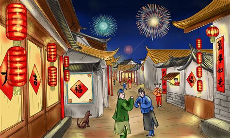 春节传统文化习俗插画合集插画图片下载-正版图片402134325-摄图网