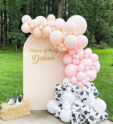 奶牛气球农场动物生日派对装饰用品印花气球女孩生日派对装饰套装-阿里巴巴
