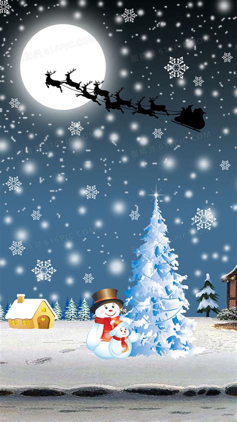 圣诞节下雪圣诞老人素材图片免费下载-千库网