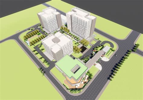 上海滨湖工业基地产业园景观模型设计2018-sketchup模型-筑龙渲染表现论坛
