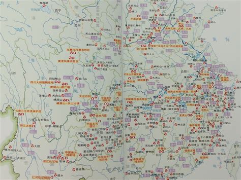 中国主要旅游景点分布图