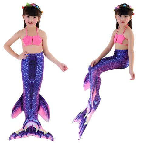 2020新游泳衣比基尼 美人鱼服装 儿童美人鱼泳衣美人鱼尾巴游泳衣-阿里巴巴