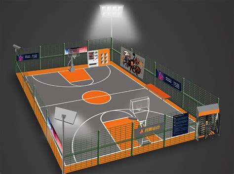 室内外篮球场设计案例效果图 - 运动场所 - 装饰设计景观设计 ...