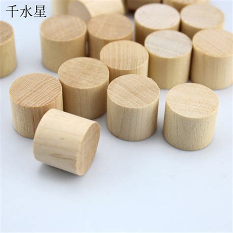 19*16MM圆木柱（20个/1包）小木块 创意圆形木墩 DIY桦木圆柱体_木板木条_模型材料_千水星-DIY
