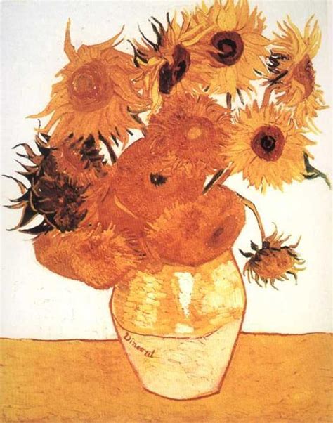梵高 油画《向日葵》 --- 向日葵是梵高喜爱… - 高清图片，堆糖，美图壁纸兴趣社区