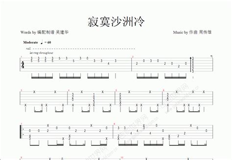 寂寞沙洲冷吉他谱_周传雄_G调弹唱58%单曲版 - 吉他世界