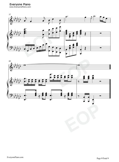 唱给你一支歌五线谱预览9-钢琴谱文件（五线谱、双手简谱、数字谱、Midi、PDF）免费下载
