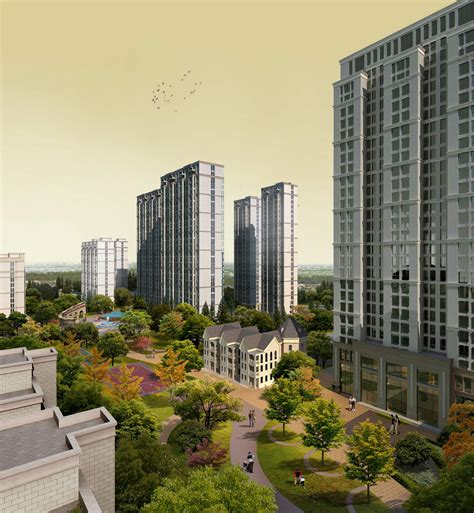 欧式住宅小区3dmax 模型下载-光辉城市