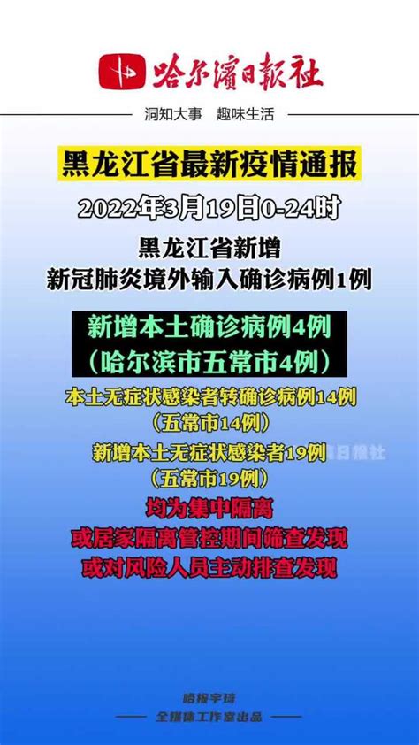3月19日黑龙江新增本土确诊病例4例_腾讯视频