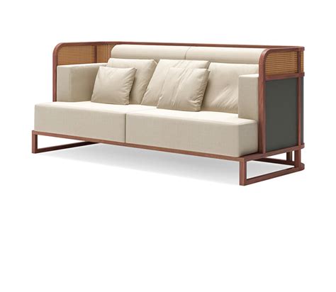 新中式沙发组合123实木沙发床现代中式客厅古典禅意民宿家具定制-美间设计