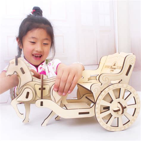 木质3D立体拼图 木制儿童启智力拼插拼装玩具 亲子互动模型玩具-阿里巴巴