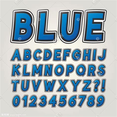 蓝色26英文字母设计元素素材下载-正版素材400794650-摄图网