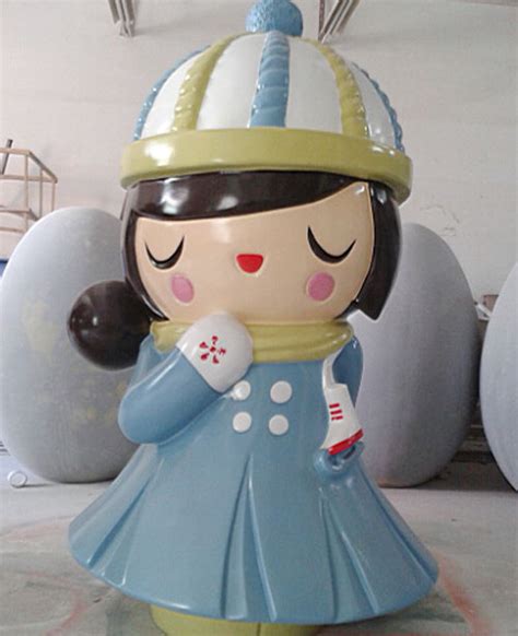 玻璃钢卡通小女孩雕塑-方圳雕塑厂