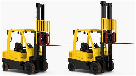 3D Electric Forklift Rigged for Cinema 4D - TurboSquid 2095502
