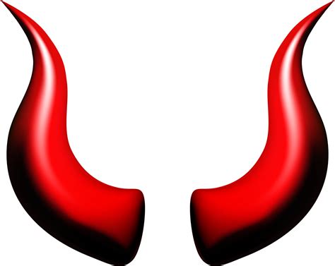 Set of red demon or devil horns.Halloween and carnival symbol.Evil ...