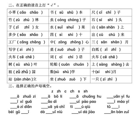 2020年小学语文一年级汉语拼音要点讲解：平舌音和翘舌音