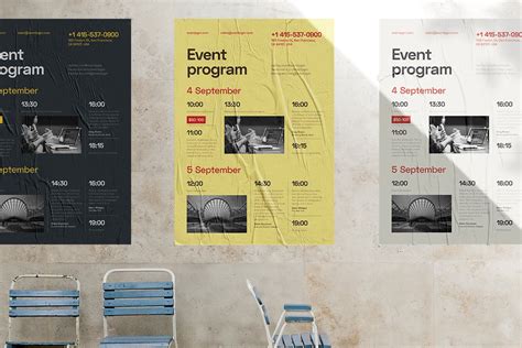 活动日程计划宣传单素材 Event Schedule Poster – 设计小咖