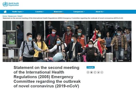 世卫组织最新声明：新冠状病毒疫情升级为“国际关注的突发公共卫生事件” | 药时代