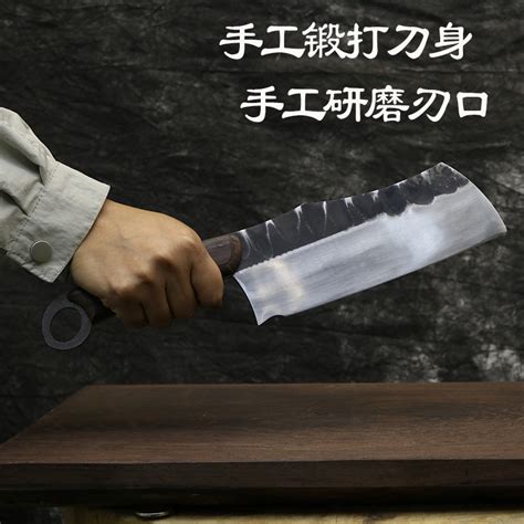 高碳钢削铁如泥锻打菜刀纯手工菜刀家用厨房砍骨刀切片刀切菜刀具-阿里巴巴