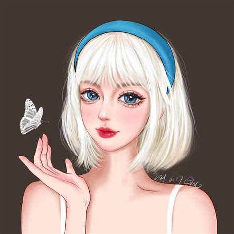 手绘仙气女生头像温柔