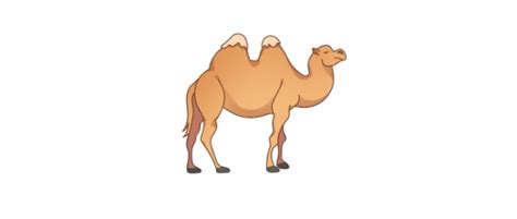 骆驼简笔画在线编辑-卡通骆驼简约手绘简笔画-图司机