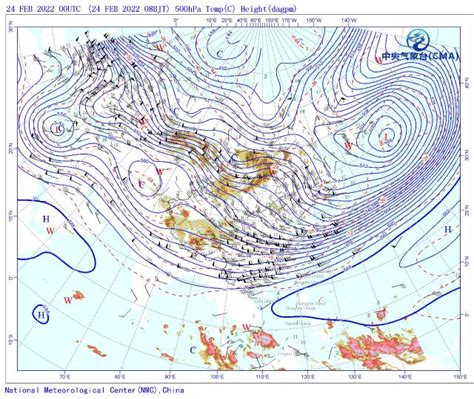 未来几天的500百帕天气图是教科书般标准的“横槽转竖”寒潮形势