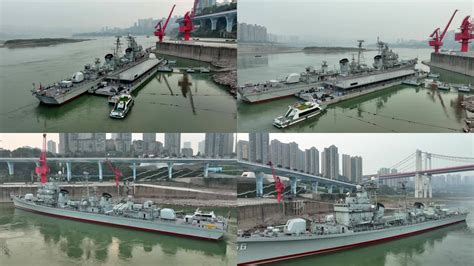 退役海军“166舰”到达重庆主城水域 众多市民在木洞江边争相一睹风采-上游新闻 汇聚向上的力量