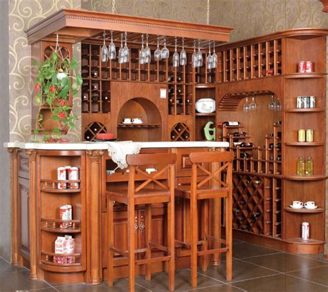 厂家现货家庭客厅欧式红酒柜 家用红木木质欧式酒柜酒窖家装-阿里巴巴