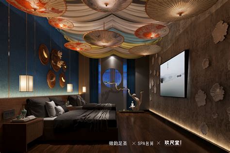 新中式泰式足疗室3d模型下载-【集简空间】「每日更新」
