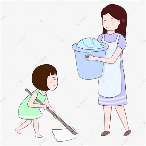 帮妈妈做家务图片_帮妈妈做家务素材_帮妈妈做家务高清图片_摄图网图片下载