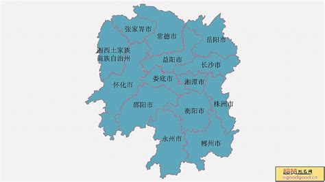 湖南行政区划图图片