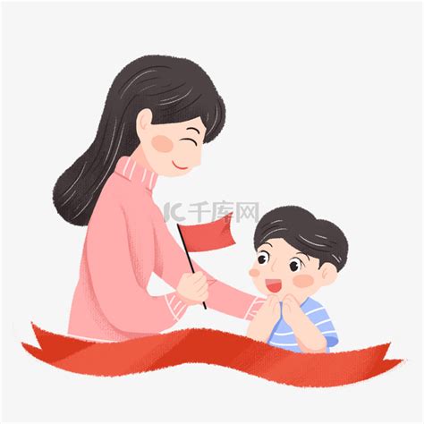 香港回归妈妈给孩子看红旗素材图片免费下载-千库网
