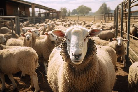 养殖场的羊群白山羊高清图片下载-正版图片507705498-摄图网