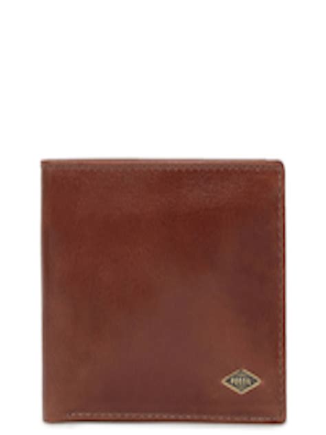 Buy Fossil Men Brown Solid Leather Two Fold Wallet - Wallets for Men ...