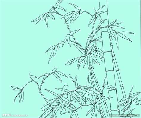 画竹子的技巧,简单,铅笔画_大山谷图库