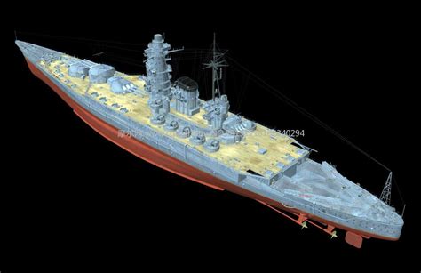 出云号战列舰OBJ模型,军舰,军事模型,3d模型下载,3D模型网,maya模型免费下载,摩尔网